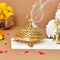 Brass Peacock Incense Dhoop Burner Aroma for Prayer Puja Meditation Spiritual Events Dhoopam for Havan Rituals - Diwali Decoration Loban Dhoop Dani for Temple Home Office (4.7x5.1 Inches)